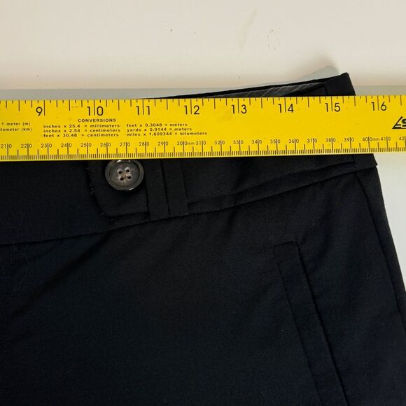 Banana Republic Jackson Fit Black Wool Blend Cropped Trouser Pants 6 Short - Picture 5 of 8